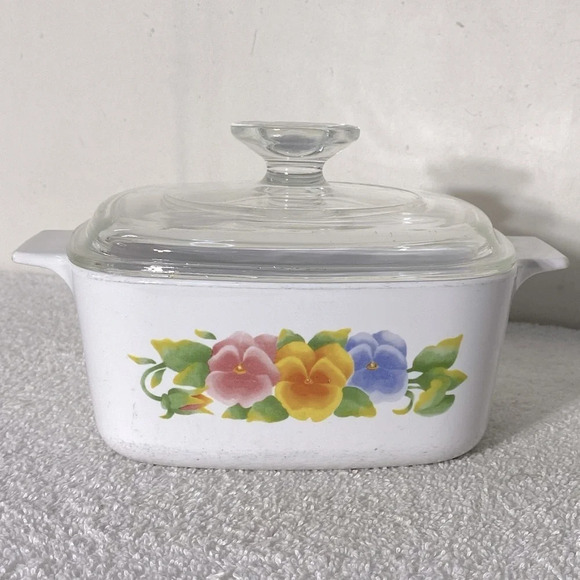 Vintage Corningware Summer Blush Casserole Dish A-1.5-L With Glass Lid - Picture 5 of 16
